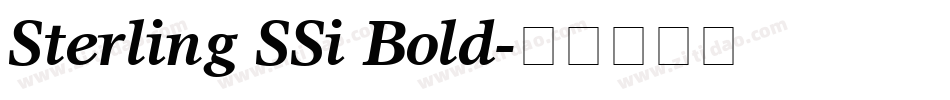 Sterling SSi Bold字体转换